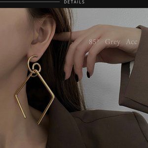 Bold metal earrings